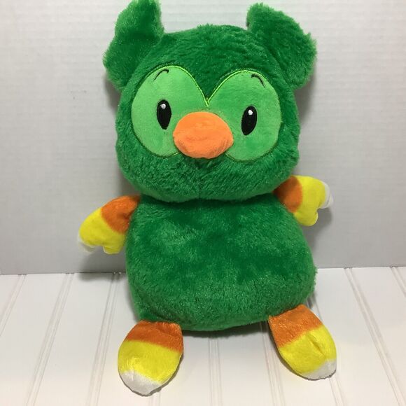 Kelly Toy Owl Plush Green Bird Stuffed Animal Candy Corn Orange White Yellow - Picture 1 of 4